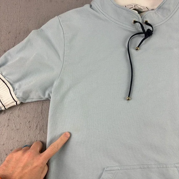 St John Sport Sweater Womens Size P (Small) Blue Pullover Pocket‎ Long Sleeve - Picture 3 of 10